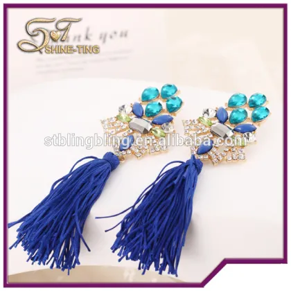 Vintage Long Tassel Earrings for Women Fashion Water Drop Earring Gold Plated Luxury Big Drop Earrings