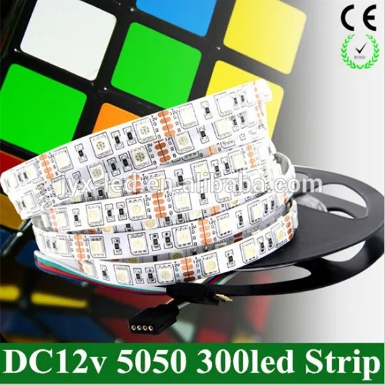 Fashion color and good quality lighting SMD5050 hot sale 300led/5m RGB 12V led light strip no waterptoof indoor decoration