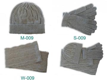 Knitted Winter Set Beanie Glove and Scarf