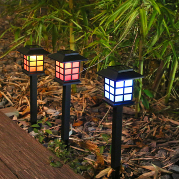 Solar colorful color changing plug-in landscape light