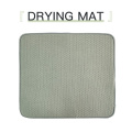 Absorbent Reversible Microfiber Dish Drying Mat for Kitchen