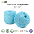 Fio misturado de nylon viscose 65% viscose 35% nylon 24S/2 30S/2 fino macio tingido de alta tenacidade melange ecológico costura OEM ODM