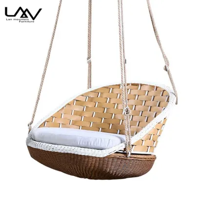Creative Rattan Hanging Egg Chair for B&B Holiday Courtyard and Outdoor Garden Patios