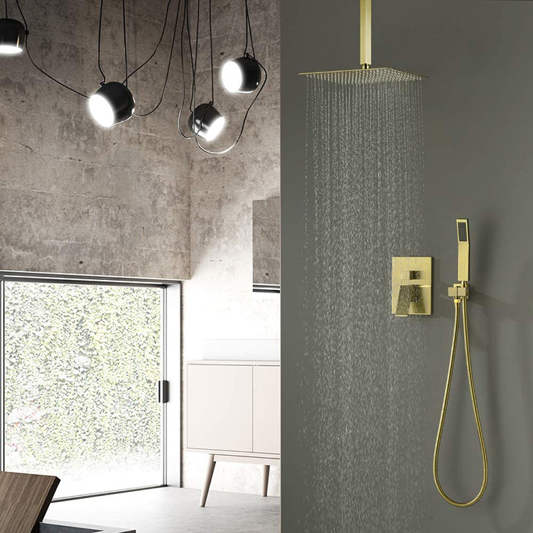 Bathroom Gold Shower Head Mixer Full Set