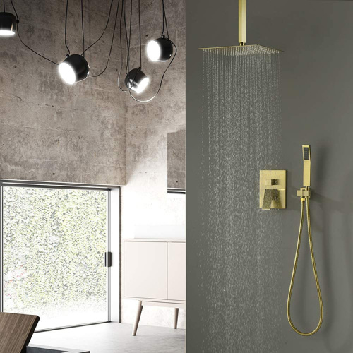 Salle de bain Gold Shower Head Bilker Full Set