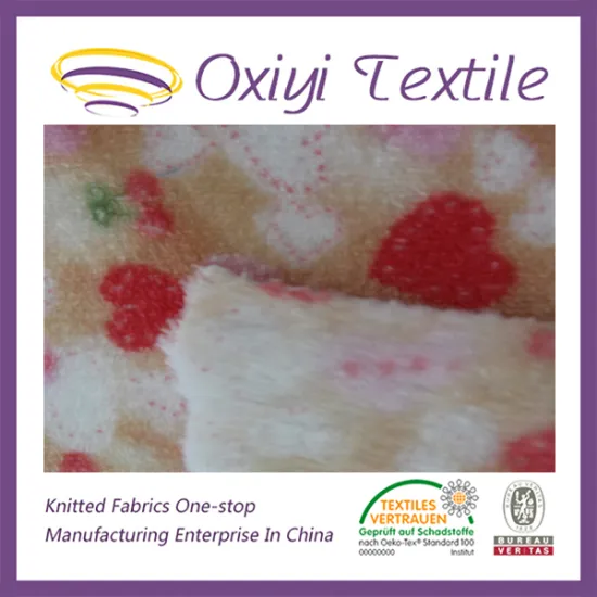 100% polyester printed weft knit fabric