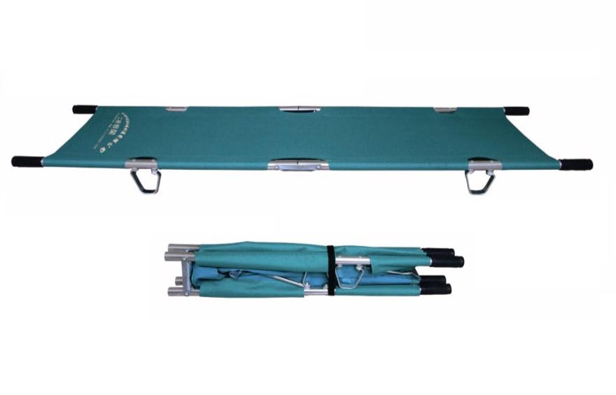 Lightweight Hospital Aluminum Double Folding Stretcher