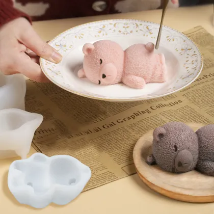 DIY Sleeping Bear Mold: 3D Fondant, Mousse, Ice Cream, and Bake Chocolate Cake Mold