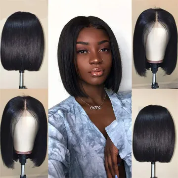 human hair lace front wigs for black women short bob wigs short human hair lace front bundle hair vendors mink bob wig