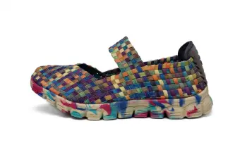 Stylish And Cool Multi-color Woven Belt Dance Shoes