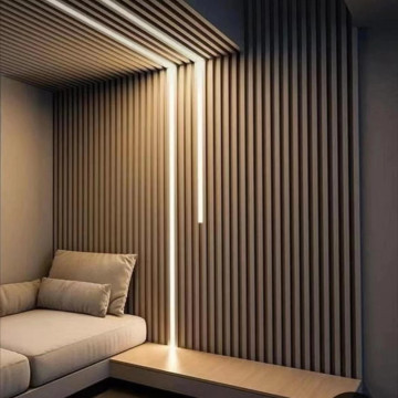Wooden Grain PVC WPC Wall Panels for Factory Interior Decoration