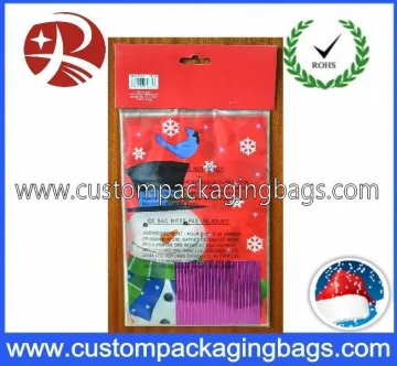 Fashion Promotional Printed Polythene Bags With Ties For Gift