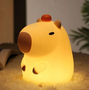USB wiederaufladbare Capybara -Nachtlicht - kreative Comic Nursery Lampe