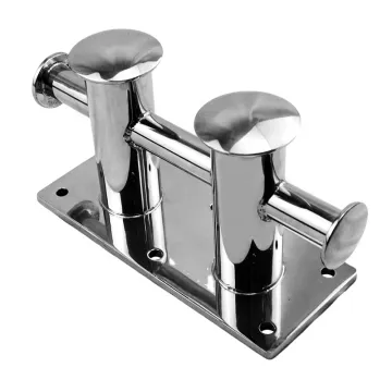 Stainless Steel Mirror Polished Mooring Dock Slotted Cross Boat Cleat Bollard