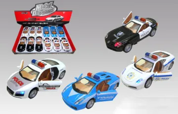 1：32PULL BACK DIE-CAST POLICE CAR(12PCS IN ONE DISPLAY BOX)