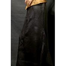 falda larga de cola de pescado negro