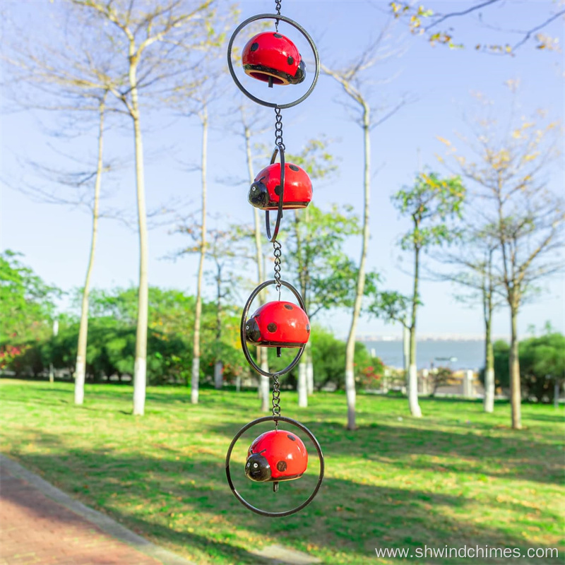 Outdoor Ladybug Acrylic Wind Chime
