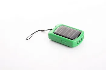 Mini 17% Conversion Abs Portable Camera Solar Panel Chargers With High Light Led Lamp