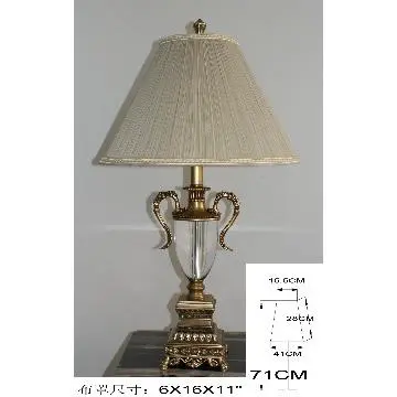 Classic Brass Crystal Bedside Lighting