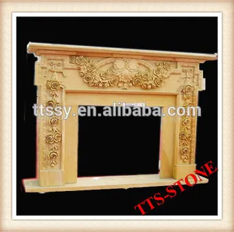 Indoor stone decorative fireplace