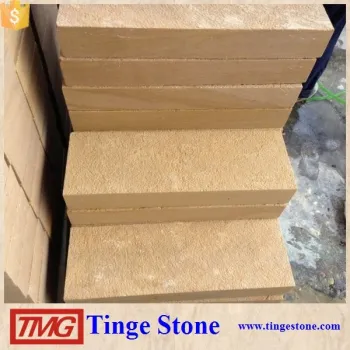 Elegant Chinese Yellow Sandstone Stairs On Hot Sale