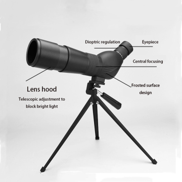 20-60X60 BAK4 Telescope Zoom Monocular with Night Vision and Tripod for Bird-watching