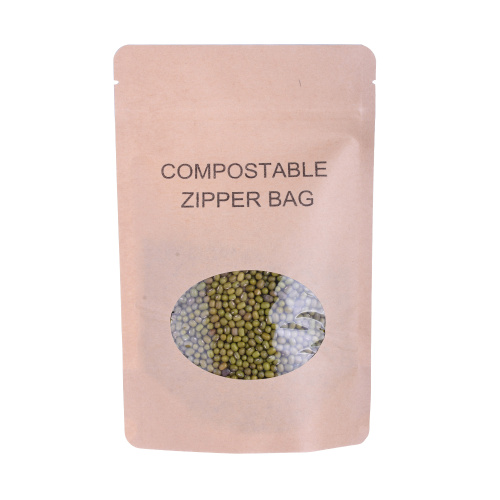 Stand Up Compostable Kraft Paper Tørket matpose