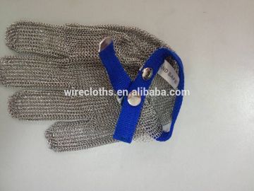 Stainless steel gloves for butcher/ metal safety gloves/ chainmail gloves