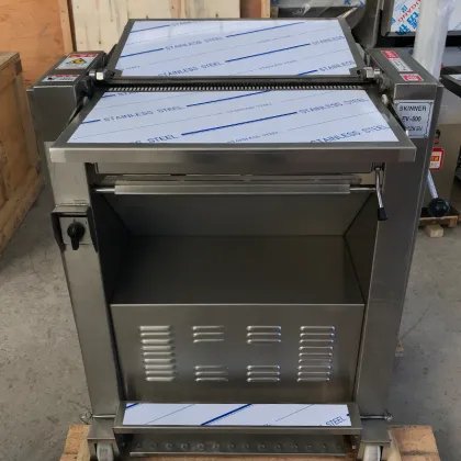 European Brand Cube Frozen Pig Meat Pork Skin Cutting Peeling Machine