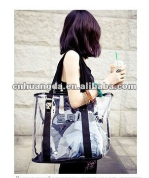 2012 fashion clear pvc tote bag wholesale