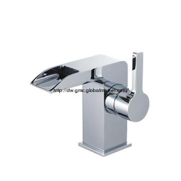 single handle brass  water fall basin mixer