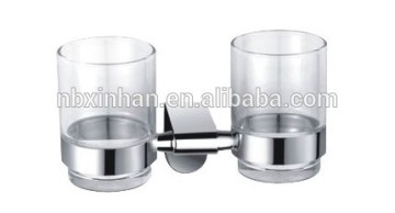 wall fitting brass double tumbler holder with chrome plating