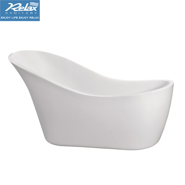 Simple White Color Acrylic Freestanding Bathtub, High Quality Simple