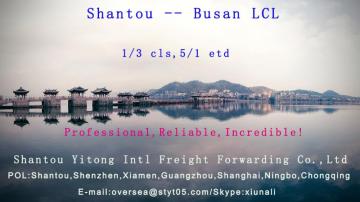 LCL Consolidation from Shantou to Busan
