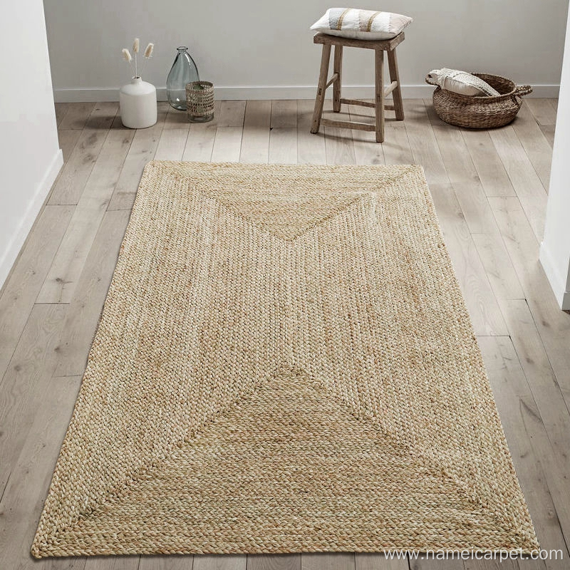 Water Hyacinth braided carpets and rugs natural fiber