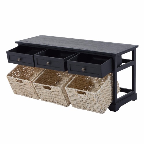 shoes storage bench ottoman with storage basket