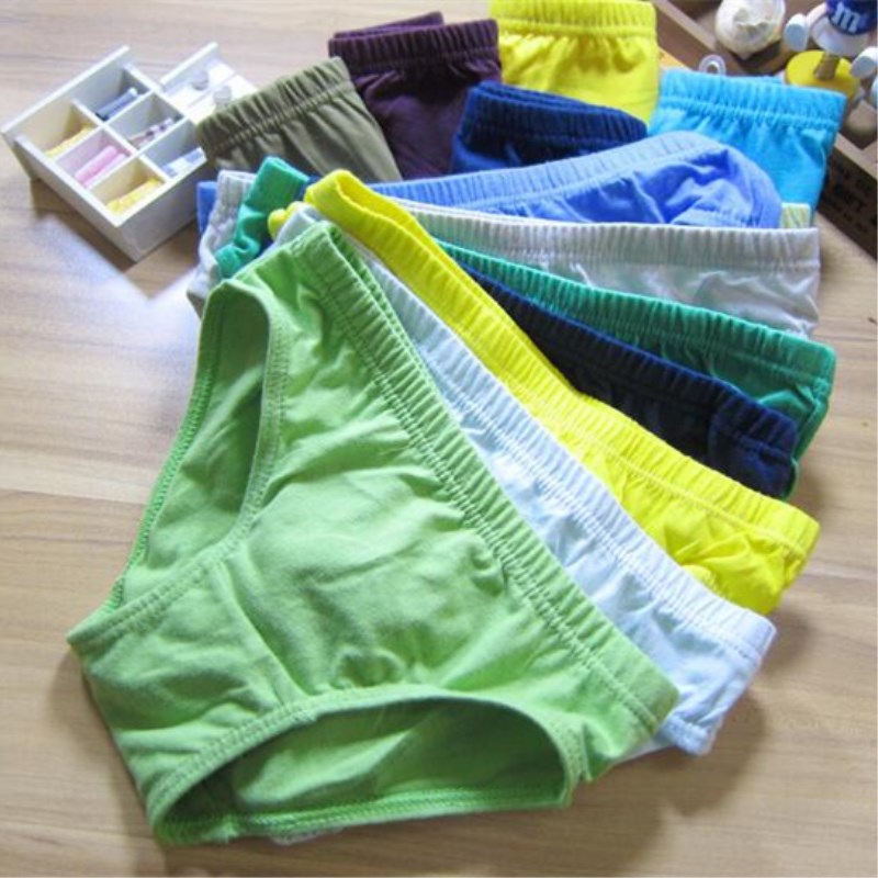 18pcs/Lot Solid Color Panties Boys Kids Briefs Underwear Children Shorts Panties 1-12Y