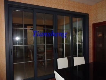Professional Powder Coated Bullet Proof Aluminum Security Sliding Door to Room Price with Double Glazing as. Nzs2208