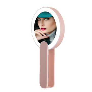 Portable Rotatable Vanity Mirror with LED Lights for Desk/Table Set