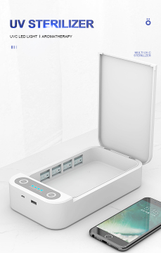 Wireless charger with UV LED Sterilizer box