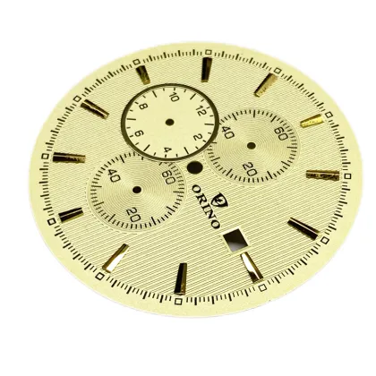 Man's Chronograph Teakwood Watch dial