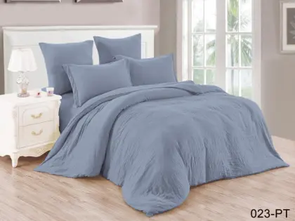 King Comforter Set 100% Polyester Solid Fabric