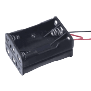 6 AAA Battery Holder/Case/Box Double with Wire Leads