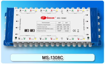 Cascade Satellite Multiswitch 13X8 13 inputs 8 outputs Model MS-1308C