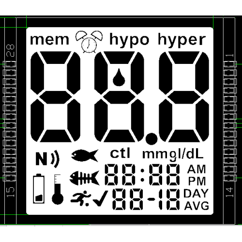 Güçlü Çözünürlük Buzdolabı LCD Sıvı Kristal Ekran