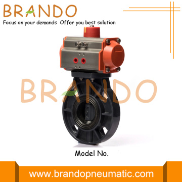 UPVC CPVC Pneumatic Actuator PVC Plastic Butterfly Valve