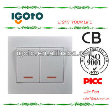 Europe style illuminated wall switch wall switch with indicator light neon bulb
