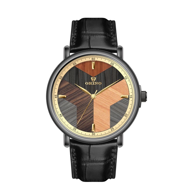 Épissure de couleur mixte unique Montres en bois