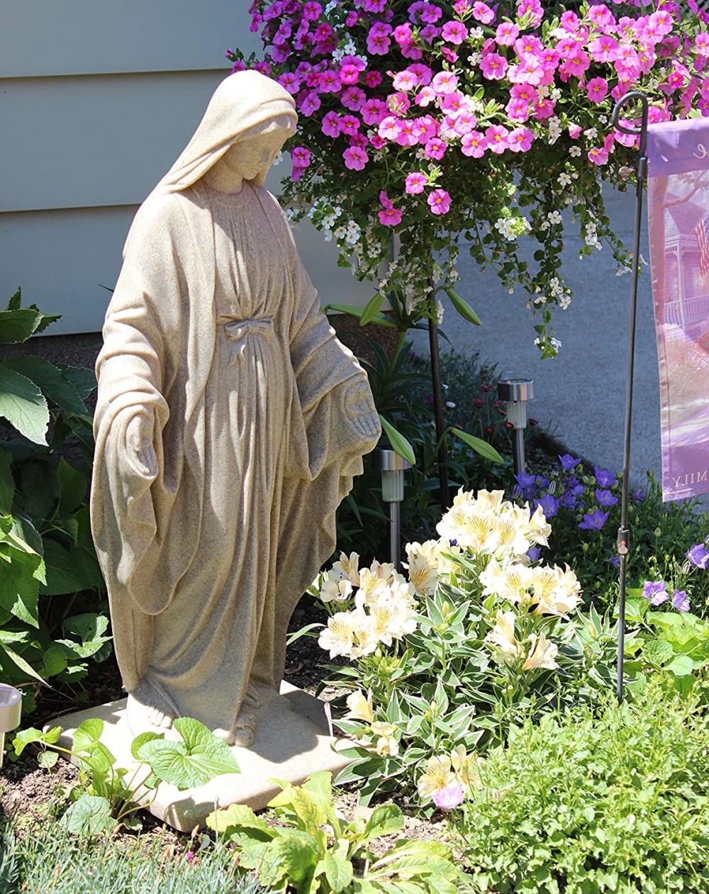 Apariencia de arenisca natural Virgen María Estatua