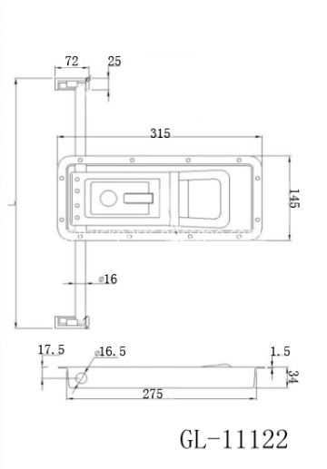 Semi Trailer Recessed Door Handle Lock With Keys